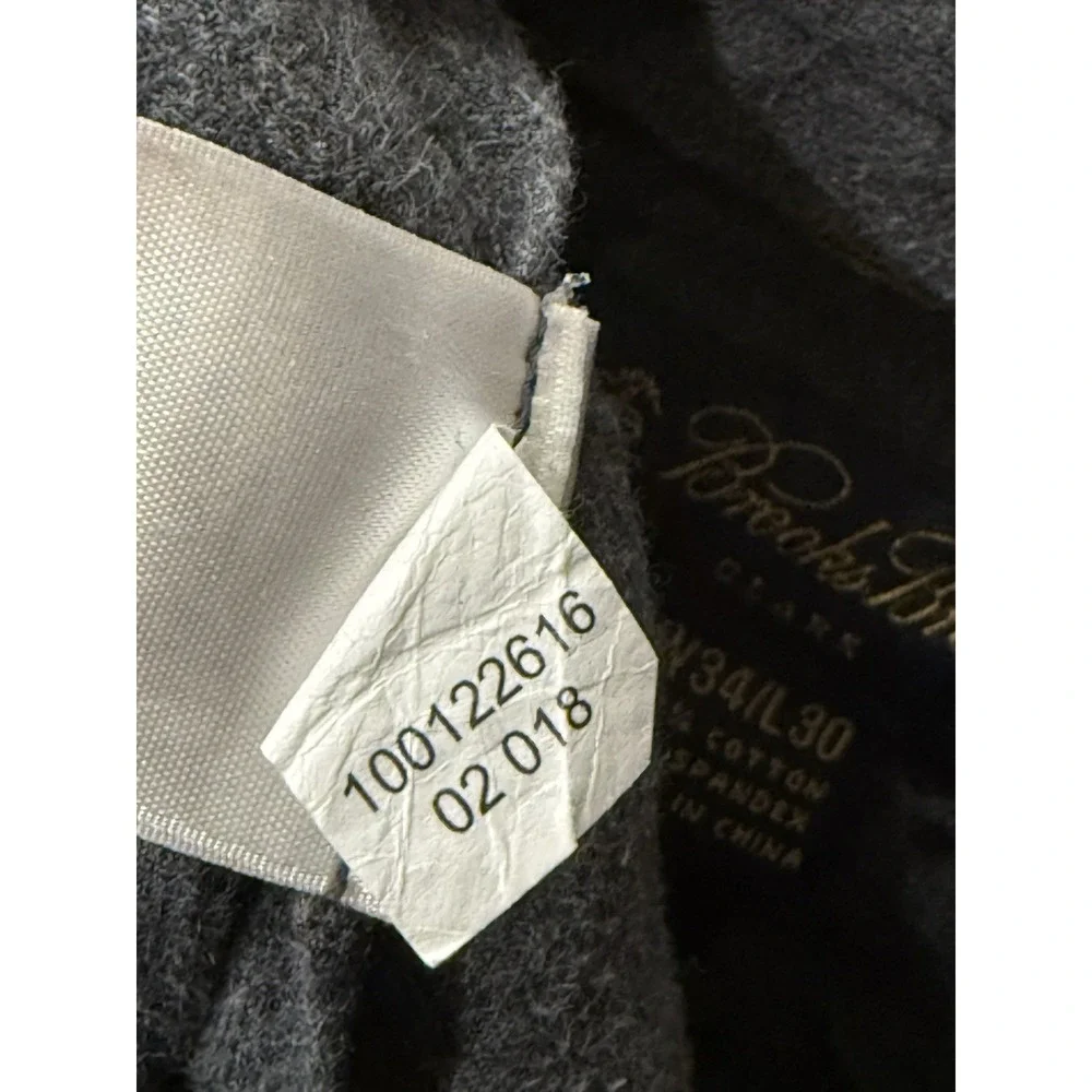 Brooks Brothers Khaki Pants Men's 34x30 Beige Clark‎ Heavy Stretch Chino Vtg YKK